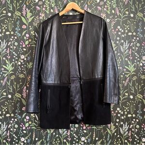 Genuine Leather and Suede J Brand Neiman Marcus Zipper Jacket